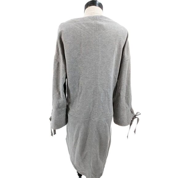 Laundry By Shelli Segal Women Gray Cotton Blend Sweatshirt Dress Size Medium - Picture 4 of 12